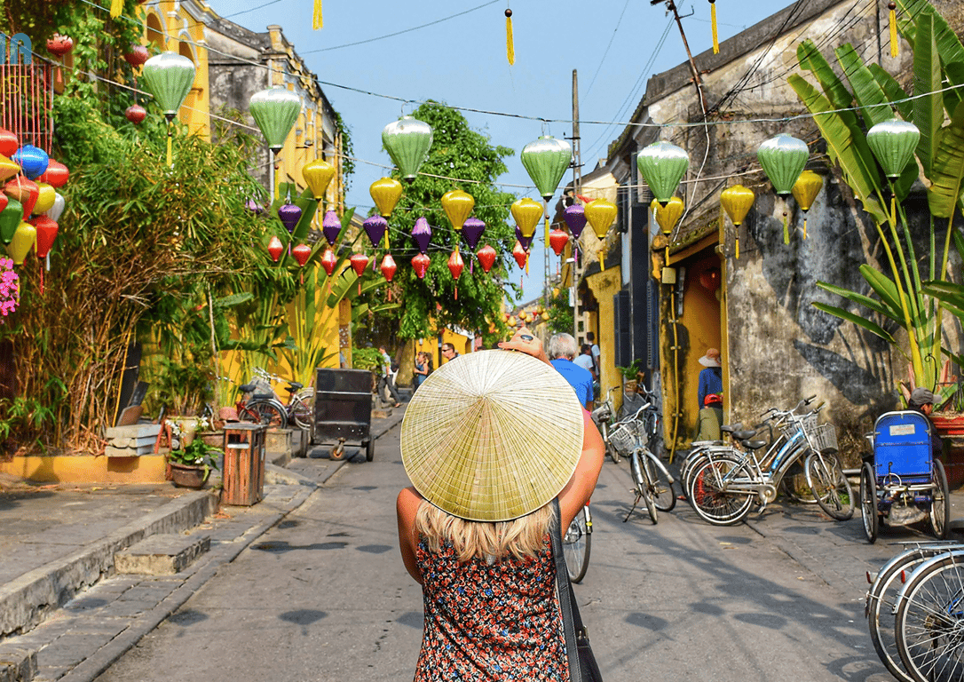 Tourist travelling in Vietnam